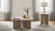 Aragon 2-Piece Round Coffee and End Table Set Latte from Decor Furniture