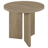 Aragon 2-Piece Round Coffee and End Table Set Latte view 5