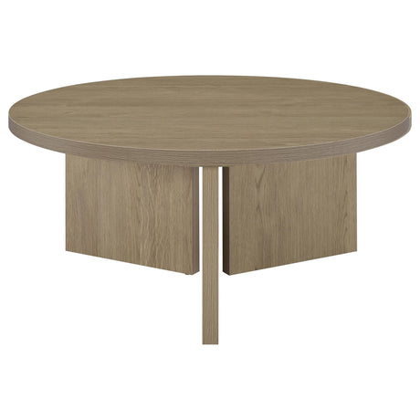 Aragon 2-Piece Round Coffee and End Table Set Latte view 12