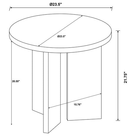 Aragon 2-Piece Round Coffee and End Table Set Mango view 14