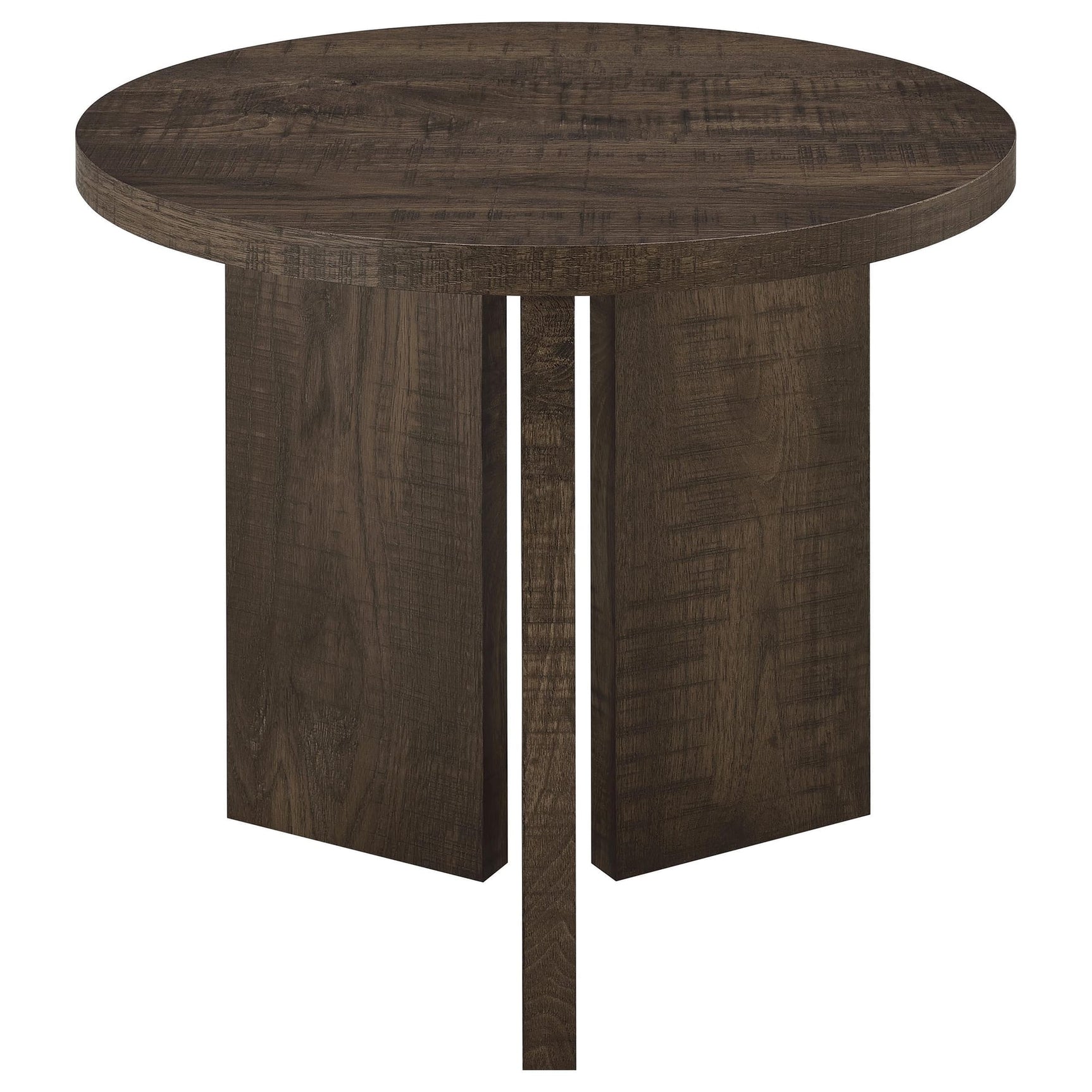 Aragon 3-Piece Round Coffee and End Table Set Dark Rustic Mango view 6