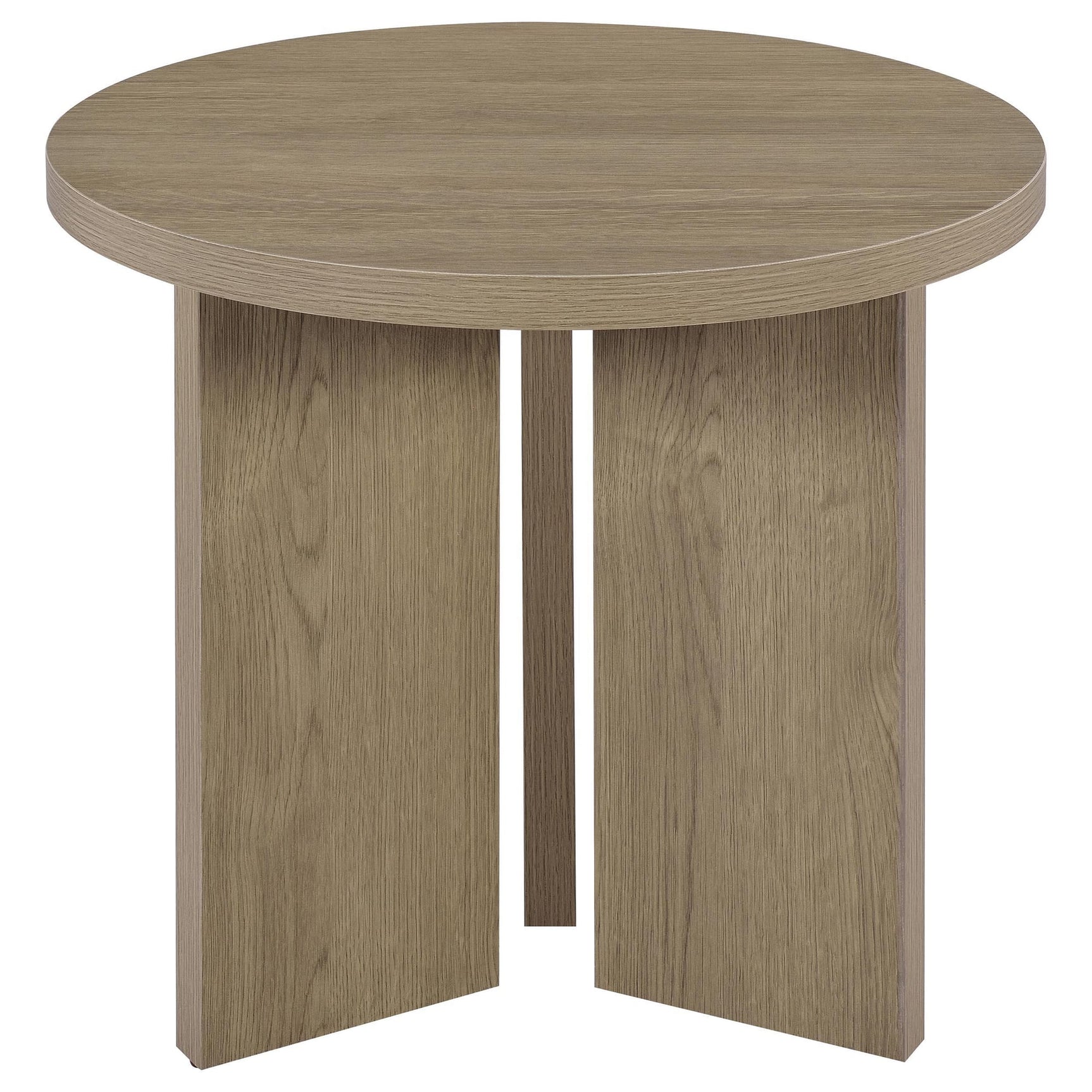 Aragon 3-Piece Round Coffee and End Table Set Latte view 4