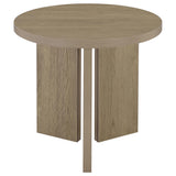 Aragon 3-Piece Round Coffee and End Table Set Latte view 6