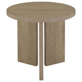 Aragon 3-Piece Round Coffee and End Table Set Latte view 7