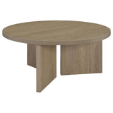 Aragon 3-Piece Round Coffee and End Table Set Latte view 8