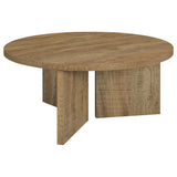 Aragon Round Panel Base Coffee Table Mango from Decor Furniture