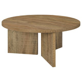 Aragon Round Panel Base Coffee Table Mango view 4