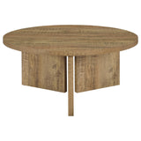 Aragon Round Panel Base Coffee Table Mango view 5