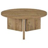 Aragon Round Panel Base Coffee Table Mango view 6