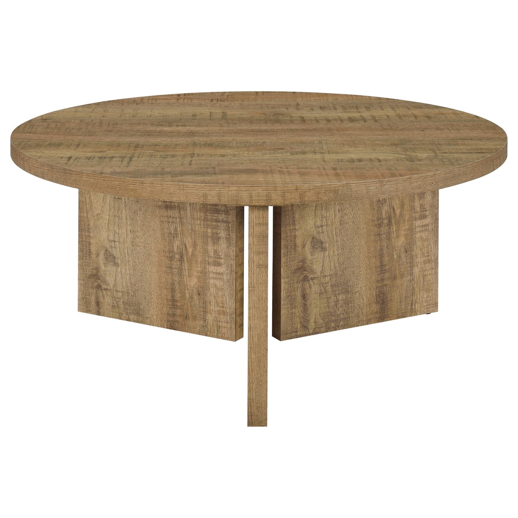 Aragon Round Panel Base Coffee Table Mango view 6