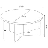 Aragon Round Panel Base Coffee Table Mango view 8