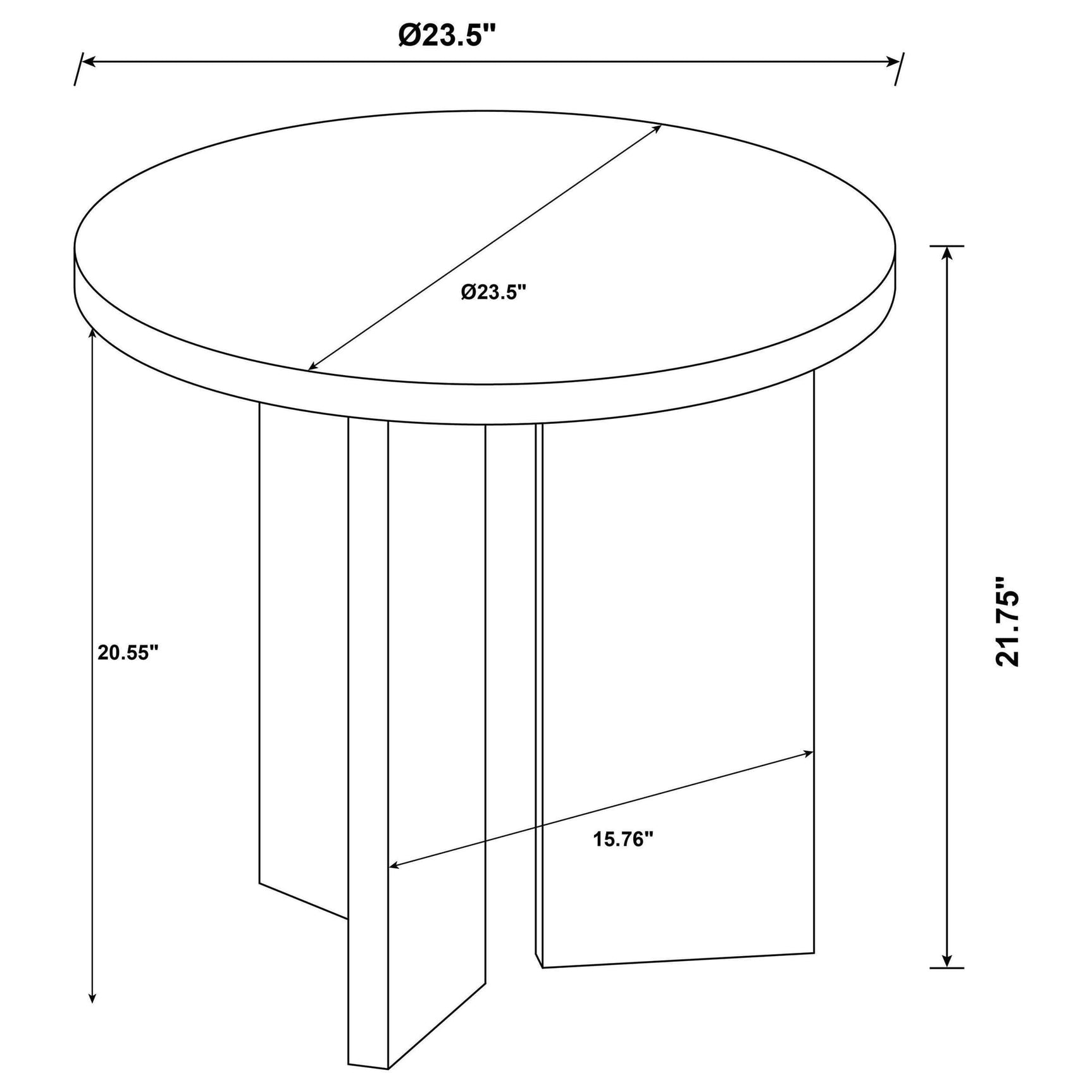 Aragon Round Panel Base End Table Dark Rustic Mango view 8