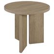 Aragon Round Panel Base End Table Latte from Decor Furniture