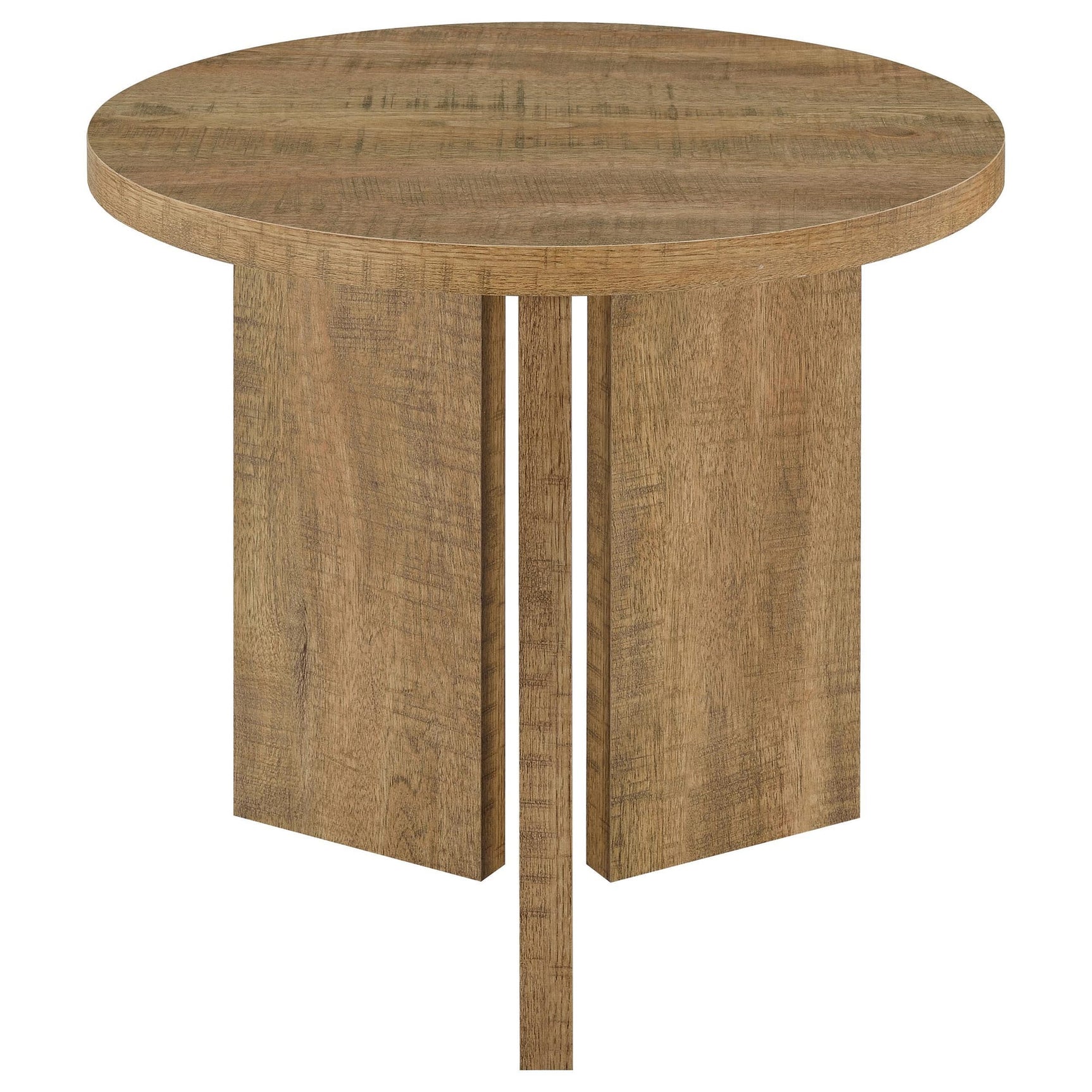 Aragon Round Panel Base End Table Mango view 5