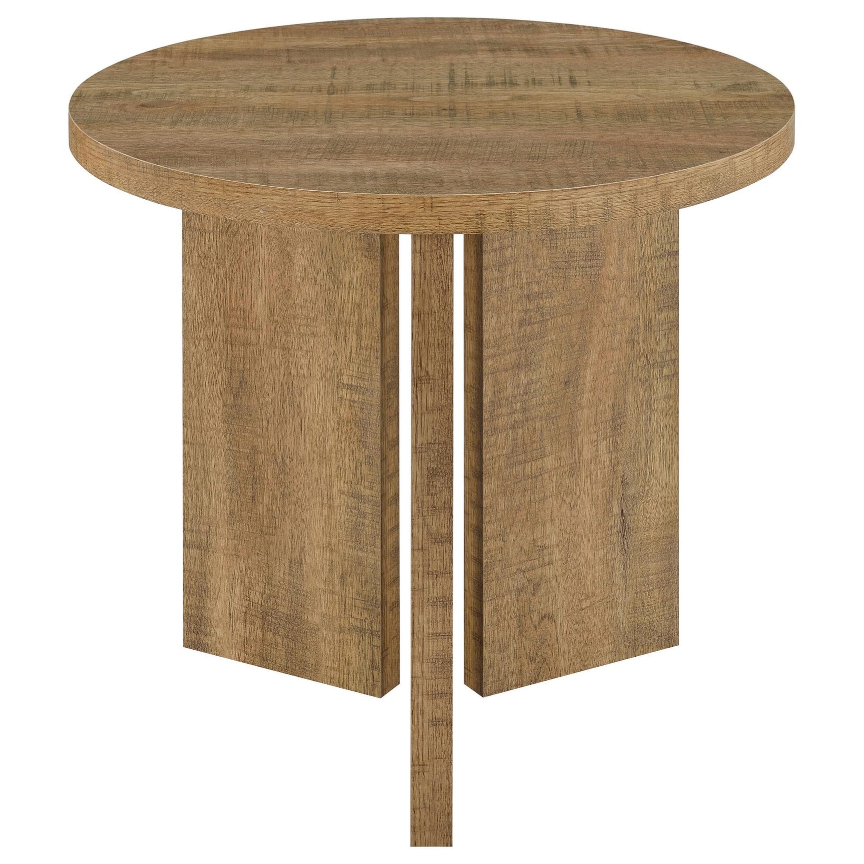 Aragon Round Panel Base End Table Mango view 6