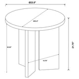 Aragon Round Panel Base End Table Mango view 8