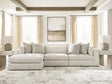 Ashbourne Estate Snowstone 3-Piece Sectional with Chaise from Decor Furniture
