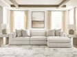 Ashbourne Estate Snowstone 3-Piece Sectional with Chaise from Decor Furniture