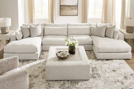 Ashbourne Estate Snowstone 4-Piece Double Chaise Sectional from Decor Furniture
