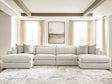 Ashbourne Estate Snowstone 4-Piece Double Chaise Sectional view 3