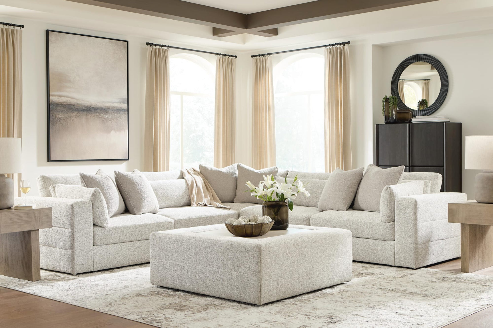 Ashbourne Estate Snowstone 5-Piece Sectional from Decor Furniture