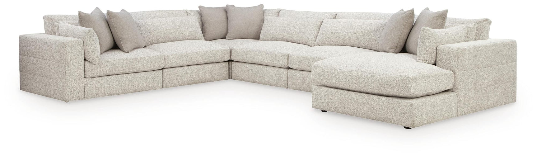 Ashbourne Estate Snowstone 6-Piece Sectional with Chaise view 4