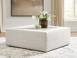 Ashbourne Estate Snowstone Chenille Oversized Accent Ottoman from Decor Furniture
