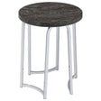 Barcelo Round Faux Marble Top Metal Side Table Grey from Decor Furniture