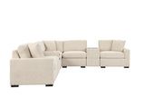 Barista Beige 8-Piece Modular Sectional Set w Bluetooth Speaker view 3