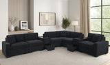 Barista Black 8-Piece Modular Sectional Set w Bluetooth Speaker from Decor Furniture
