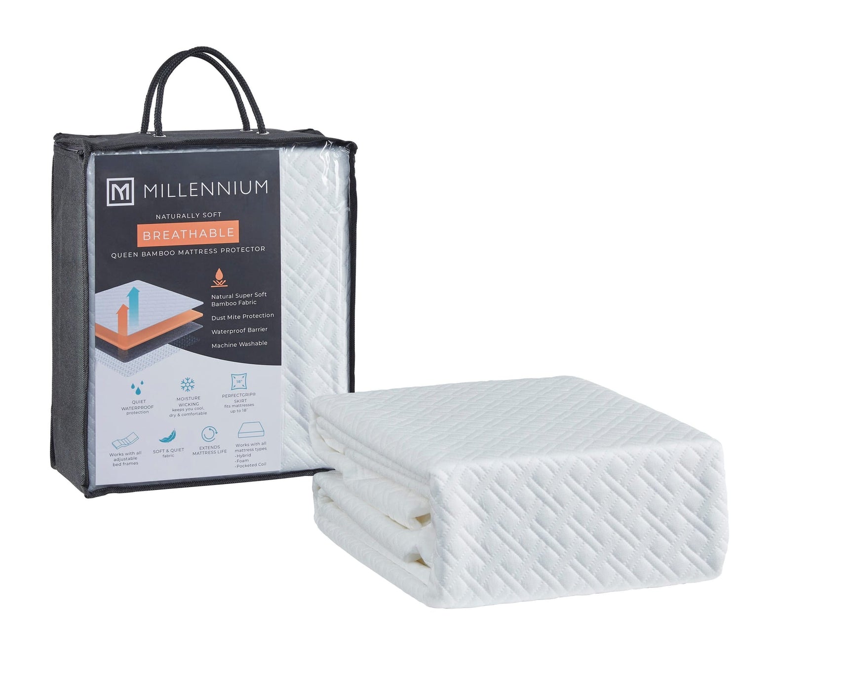 Basic Protector White Queen Mattress Protector (Set of 4) from Decor Furniture