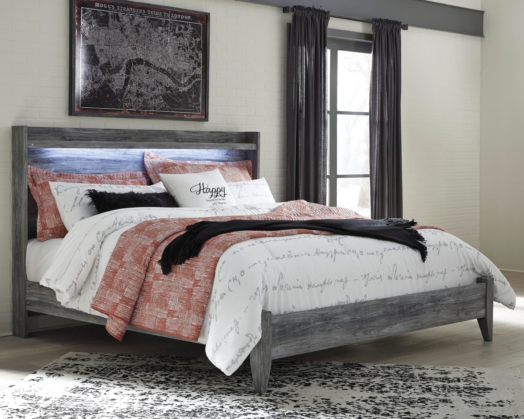Baystorm Gray Panel Bedroom Set view 9
