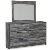Baystorm Gray Panel Bedroom Set angled view