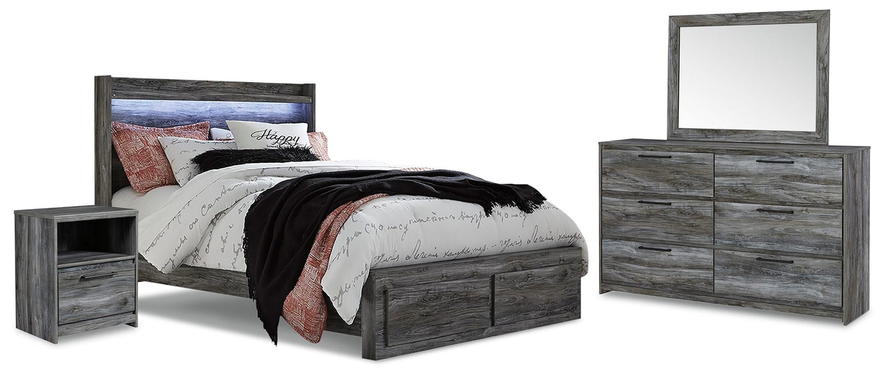 Baystorm Gray Panel Bedroom Set view 18
