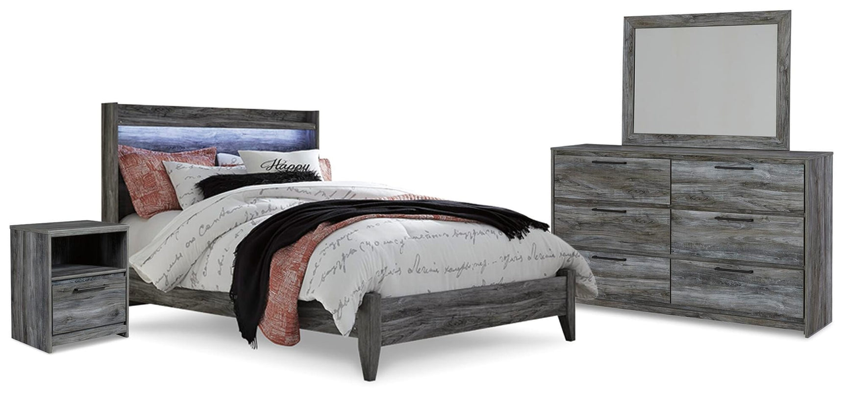 Baystorm Gray Panel Bedroom Set view 20