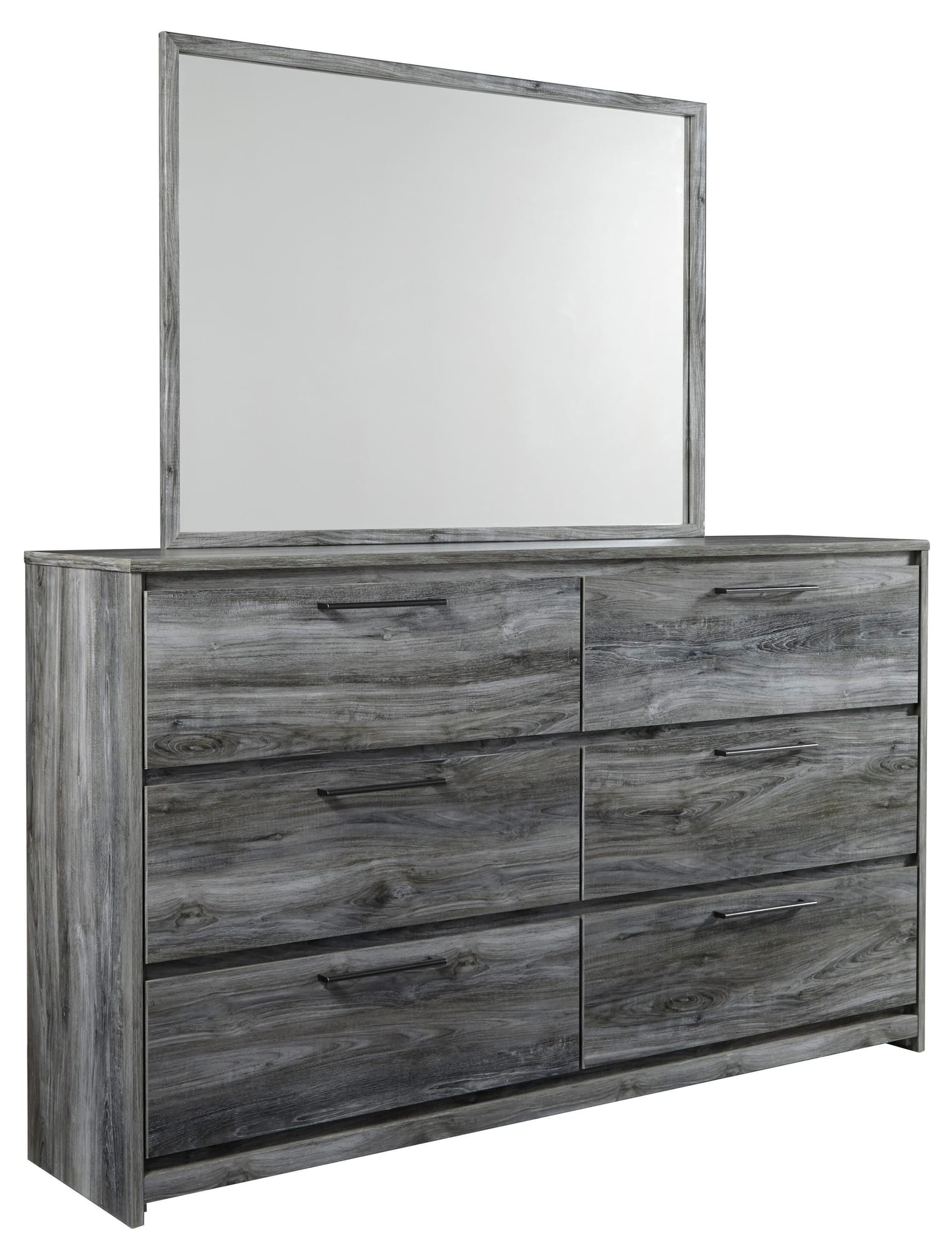 Baystorm Gray Panel Bedroom Set angled view