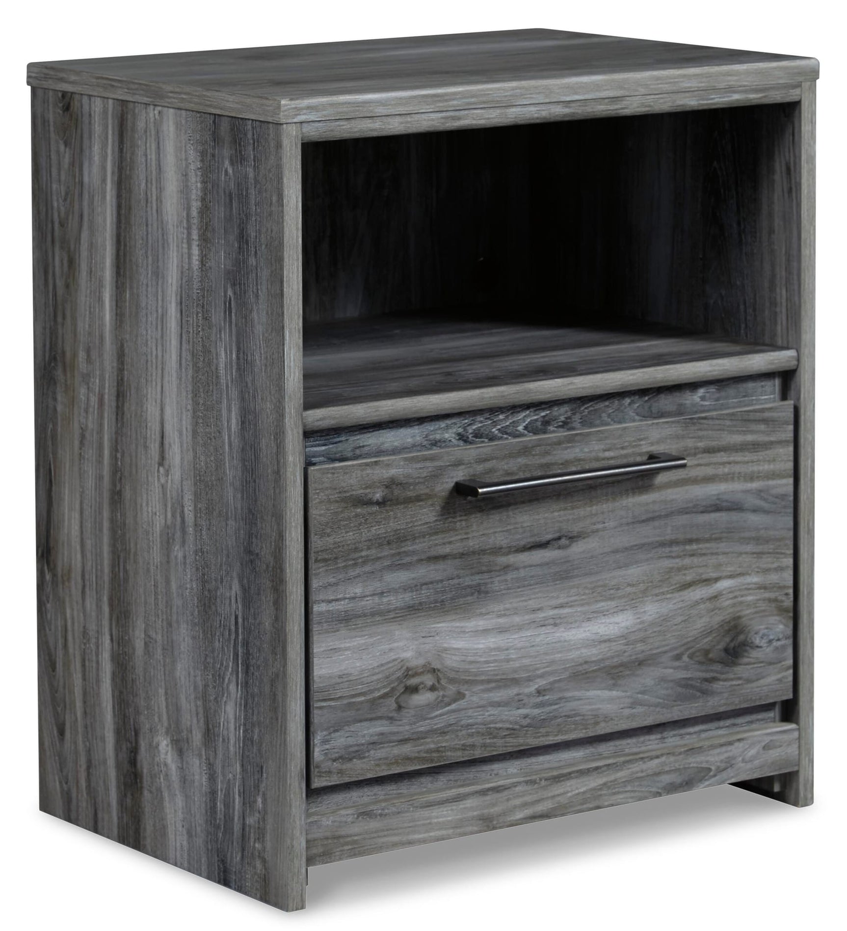 Baystorm Gray Panel Bedroom Set angled view