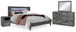 Baystorm Gray Panel Bedroom Set — 2-Drawer Footboard Storage