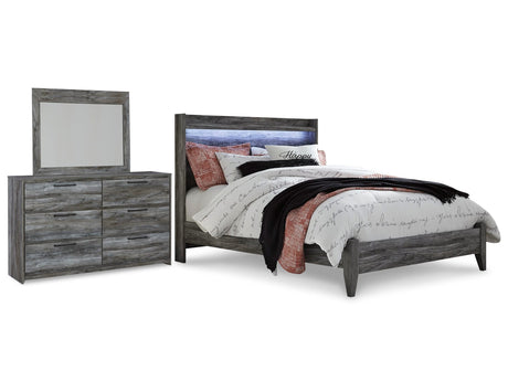 Baystorm Gray Panel Bedroom Set Queen 3: Bed, Dresser, Mirror from Decor Furniture