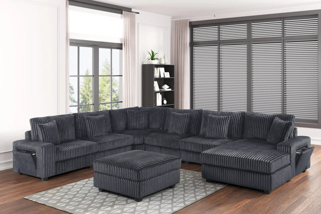 Bazooka Charcoal 7-Piece Sectional from Decor Furniture