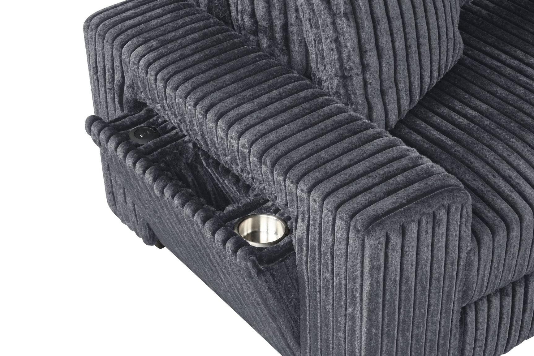 Bazooka Charcoal 7-Piece Sectional view 3
