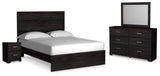Belachime Charcoal Panel Bedroom Set from Decor Furniture