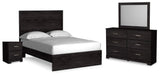 Belachime Charcoal Panel Bedroom Set view 3