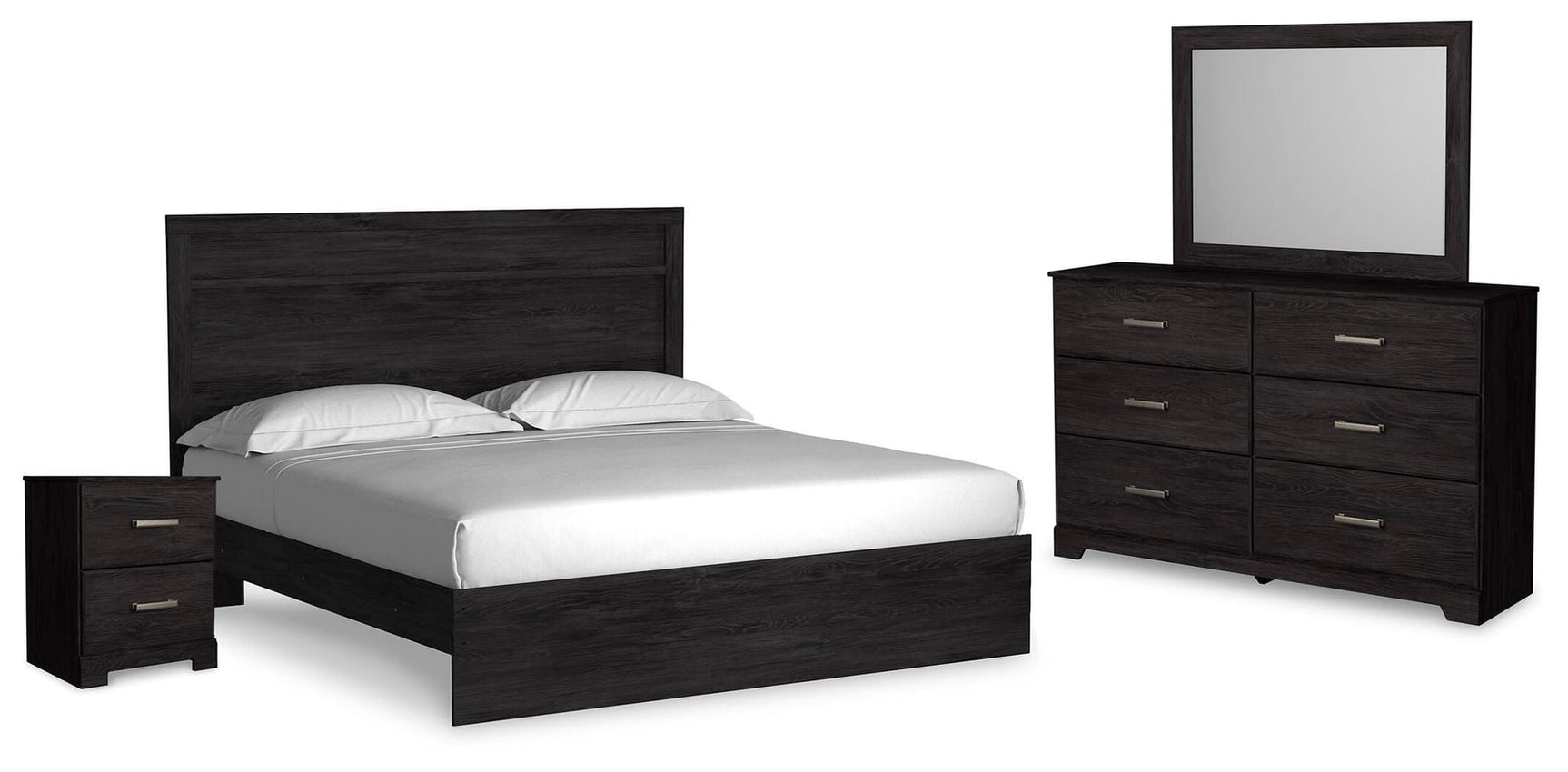 Belachime Charcoal Panel Bedroom Set view 4