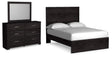 Belachime Charcoal Panel Bedroom Set Full 3: Bed, Dresser, Mirror from Decor Furniture