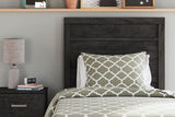 Belachime Charcoal Panel Bedroom Set Twin 3: Bed, Dresser, Mirror from Decor Furniture
