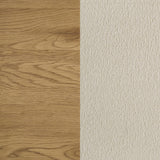 Bennett Twin Mid-Century Fabric Upholstered Panel Bed Light Oak and Cream view 9