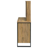 Bettin Vanity Set with Sliding Mirror and Stool Golden Oak view 6