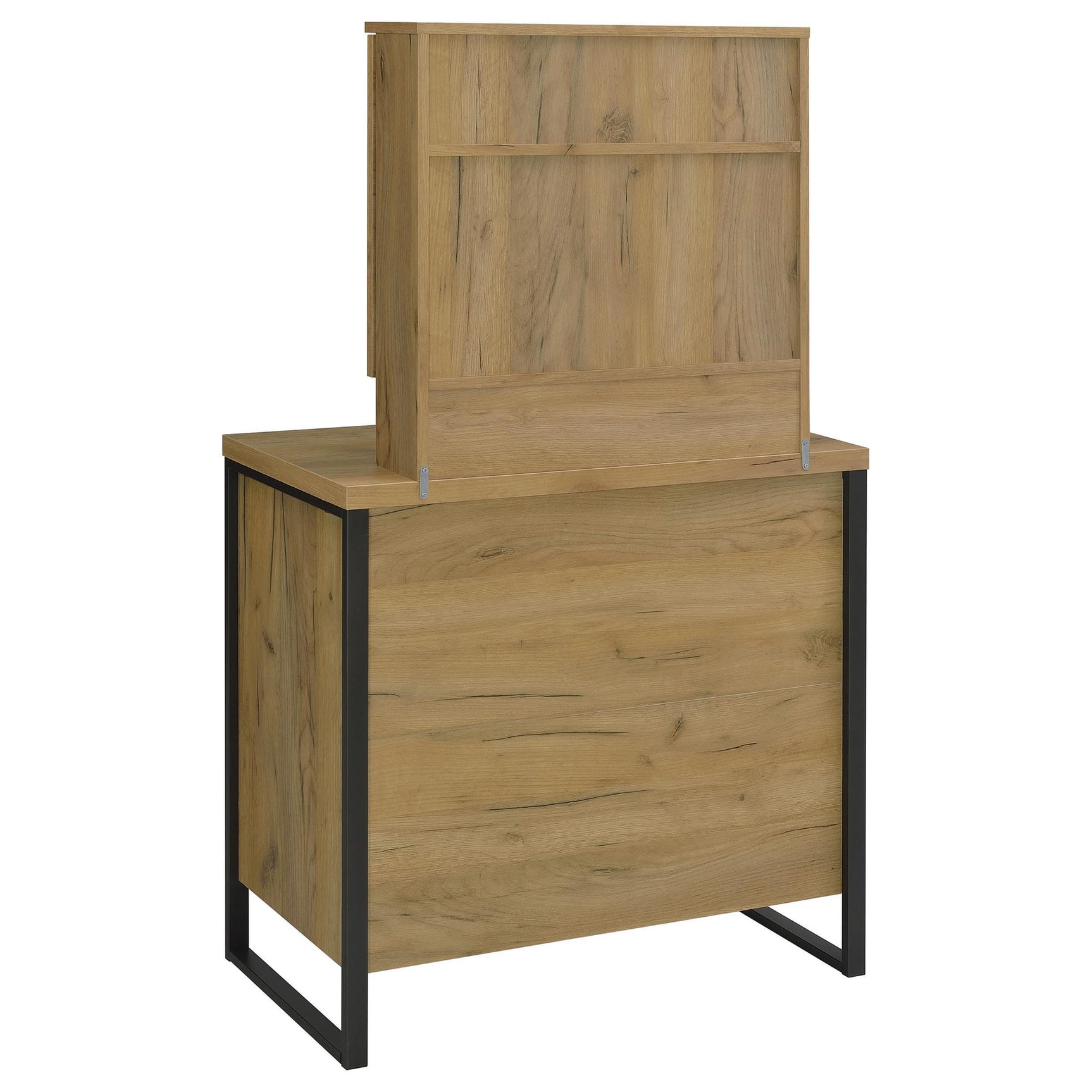 Bettin Vanity Set with Sliding Mirror and Stool Golden Oak view 7