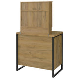 Bettin Vanity Set with Sliding Mirror and Stool Golden Oak view 8